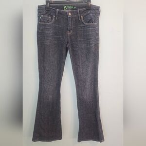 Grass Collection Dark Blue Flare Jeans